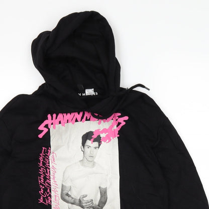 H&M Womens Black   Pullover Hoodie Size S