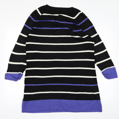 F&F Womens Black Striped  Pullover Jumper Size 14