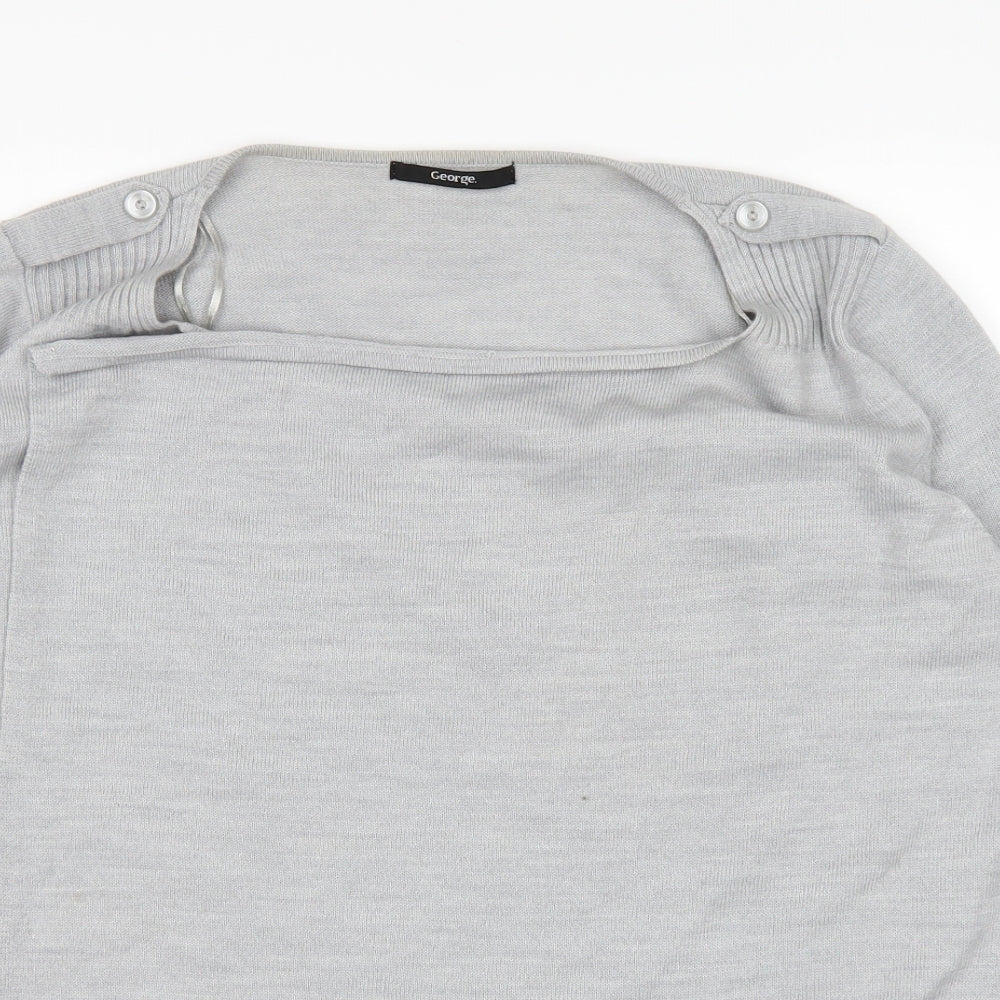 George Womens Grey   Cardigan Jumper Size 14