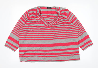 Womens UK Size L BM Red Basic T-Shirt