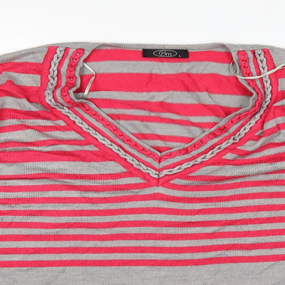 Womens UK Size L BM Red Basic T-Shirt