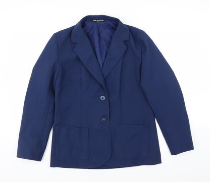 Womens UK Size 14 Preworn Regular Blue Suit Jacket