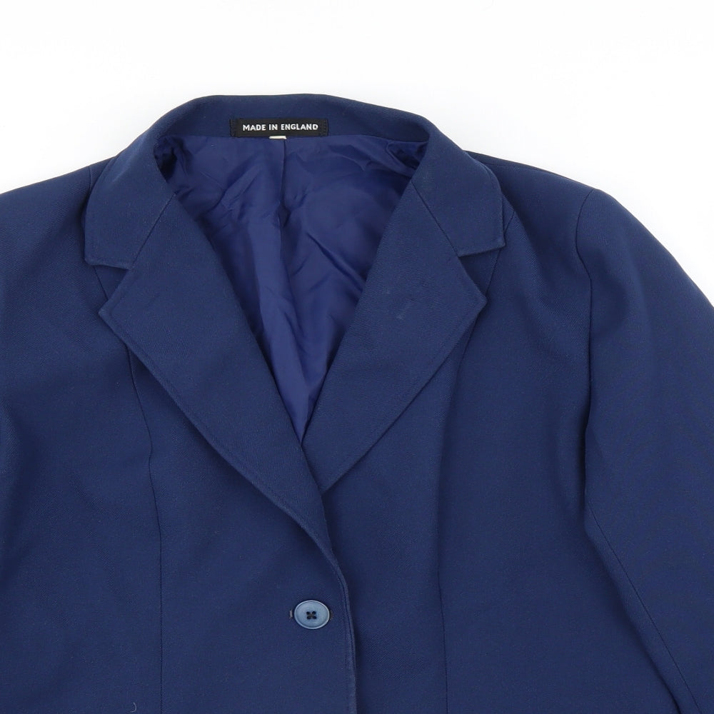Womens UK Size 14 Preworn Regular Blue Suit Jacket