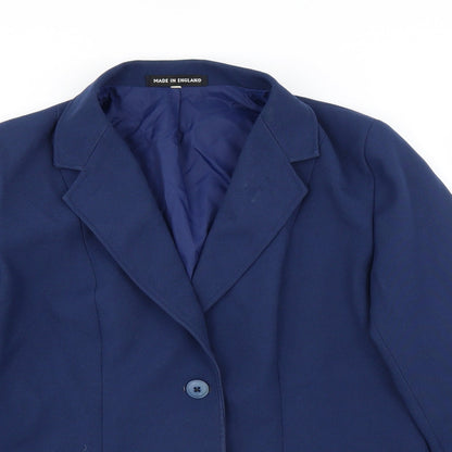 Womens UK Size 14 Preworn Regular Blue Suit Jacket