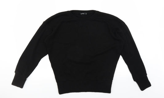 Boohoo Womens Black   Pullover Jumper Size M