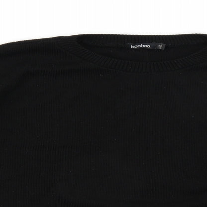 Boohoo Womens Black   Pullover Jumper Size M