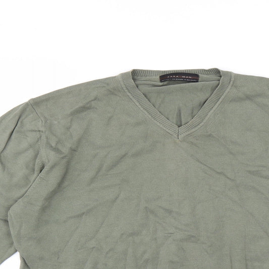 Zara Mens Green   Pullover Jumper Size L
