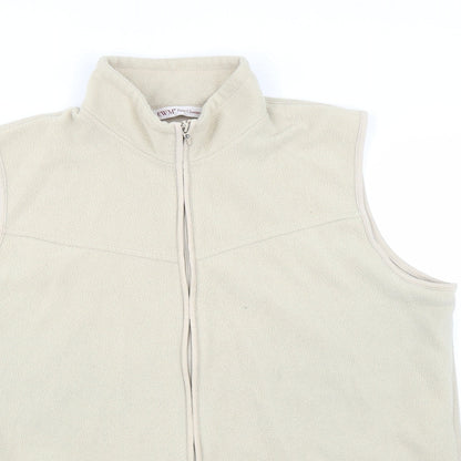 EWM Womens Beige   Full Zip Jumper Size XL