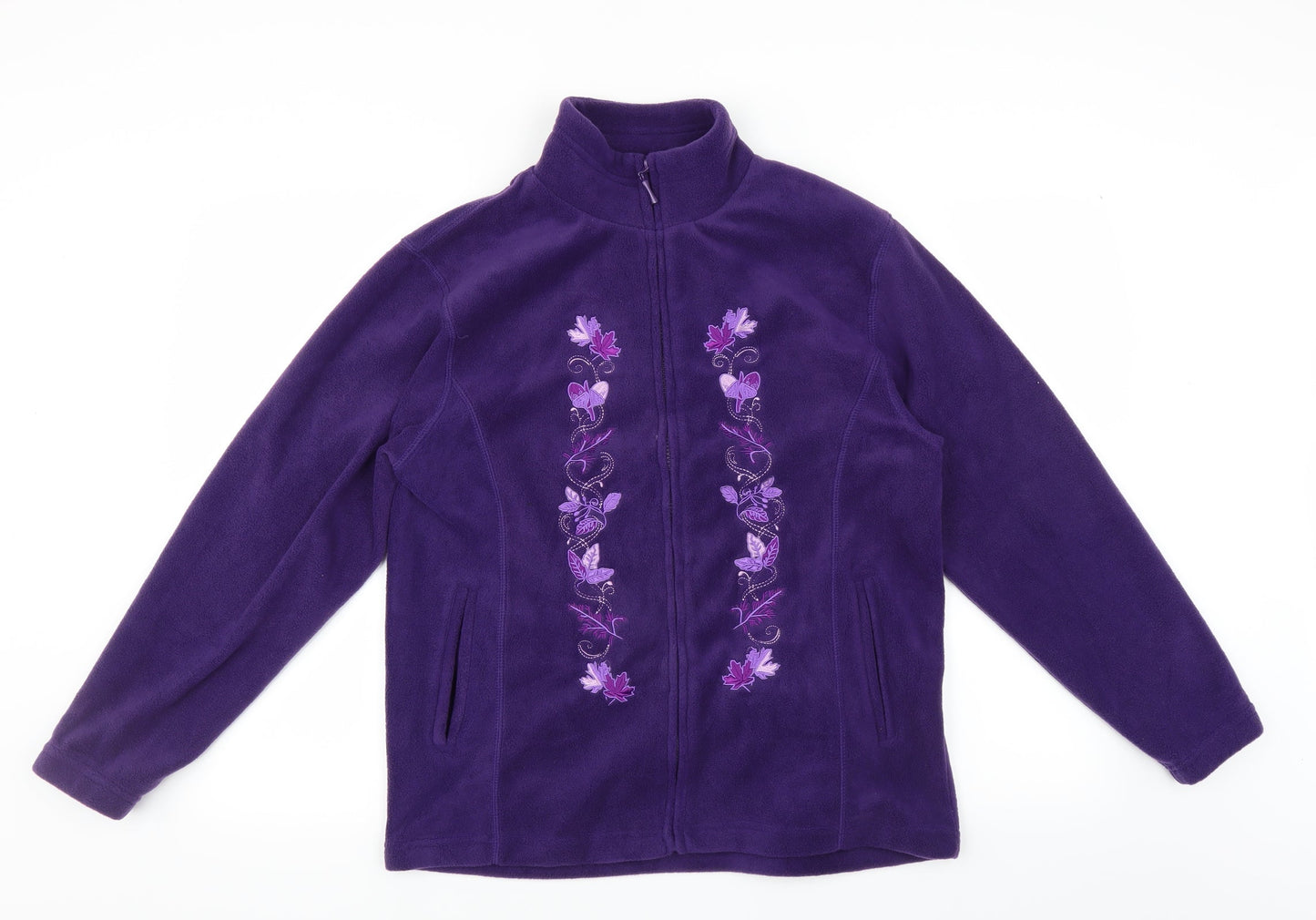 pure and natural Womens Purple   Full Zip Jumper Size M