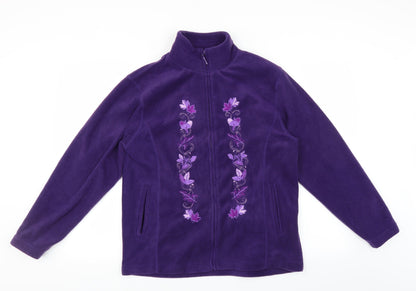 pure and natural Womens Purple   Full Zip Jumper Size M