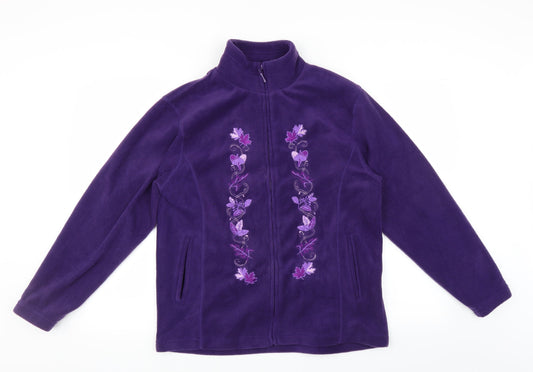 pure and natural Womens Purple   Full Zip Jumper Size M
