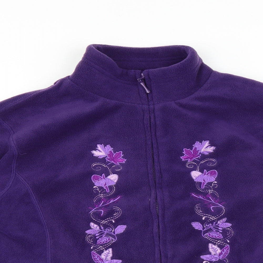 pure and natural Womens Purple   Full Zip Jumper Size M