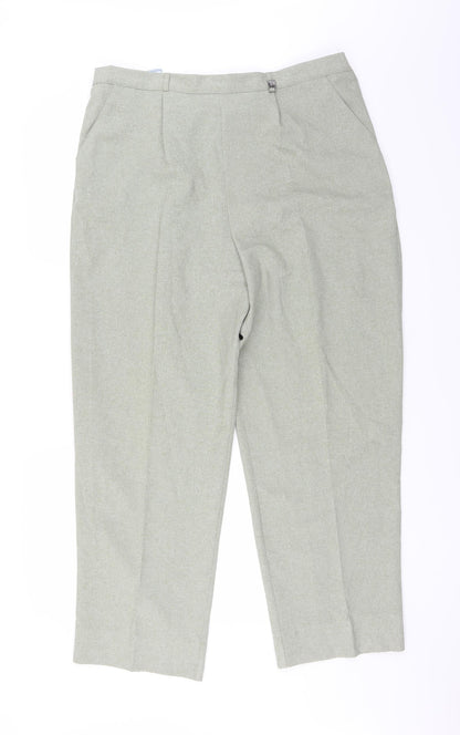 Womens UK Size 20 Classic Regular Fit  Green Trousers