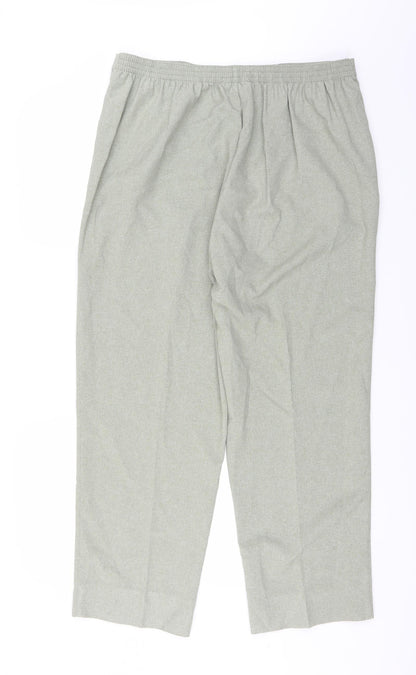 Womens UK Size 20 Classic Regular Fit  Green Trousers