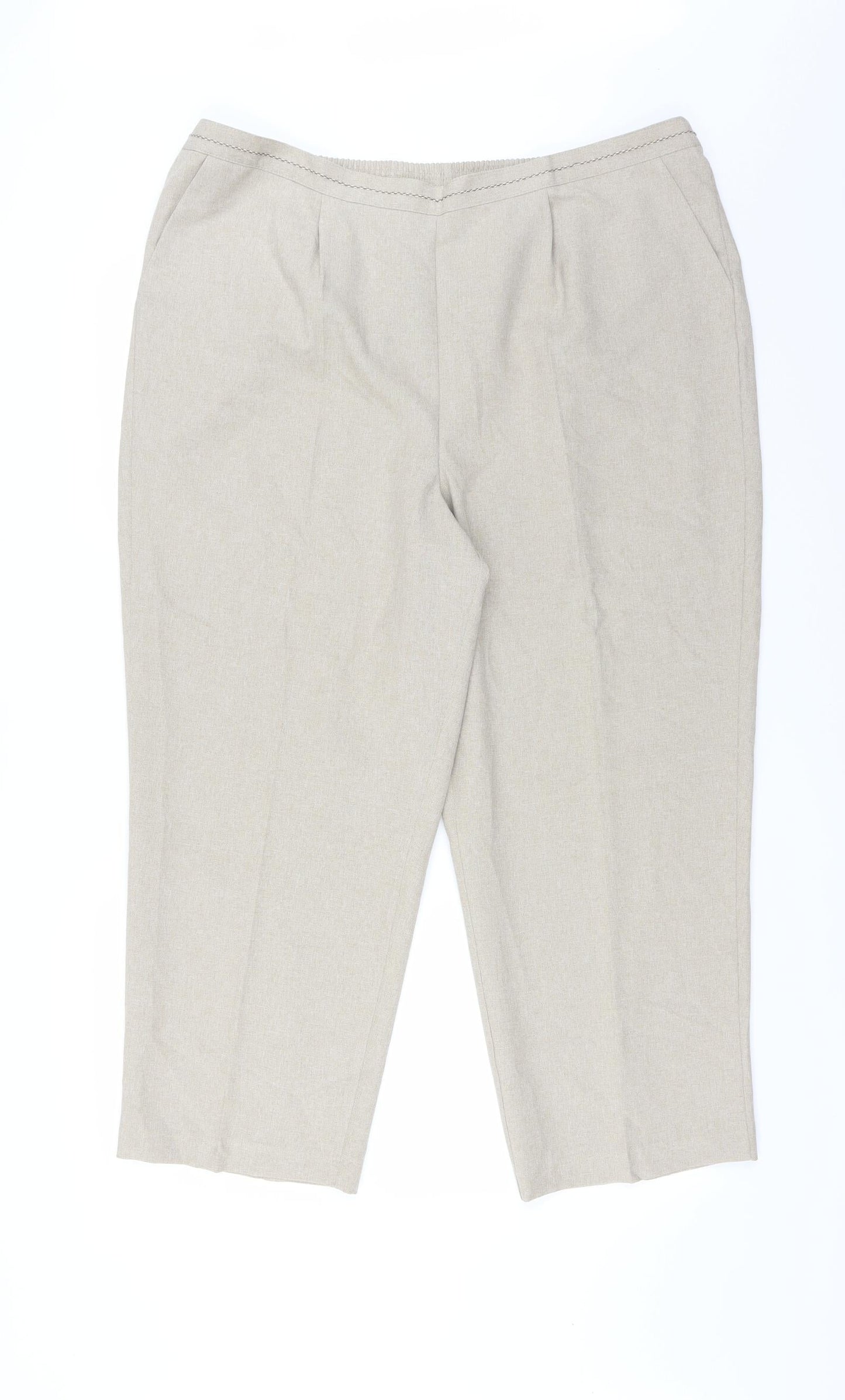 Womens UK Size 20 Le Bon Marché Regular Fit  Beige Trousers
