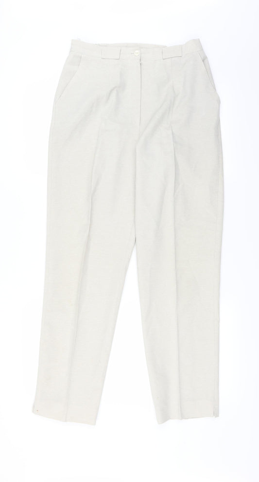 Womens UK Size 12 Le Bon Marché Regular Fit  Beige Trousers