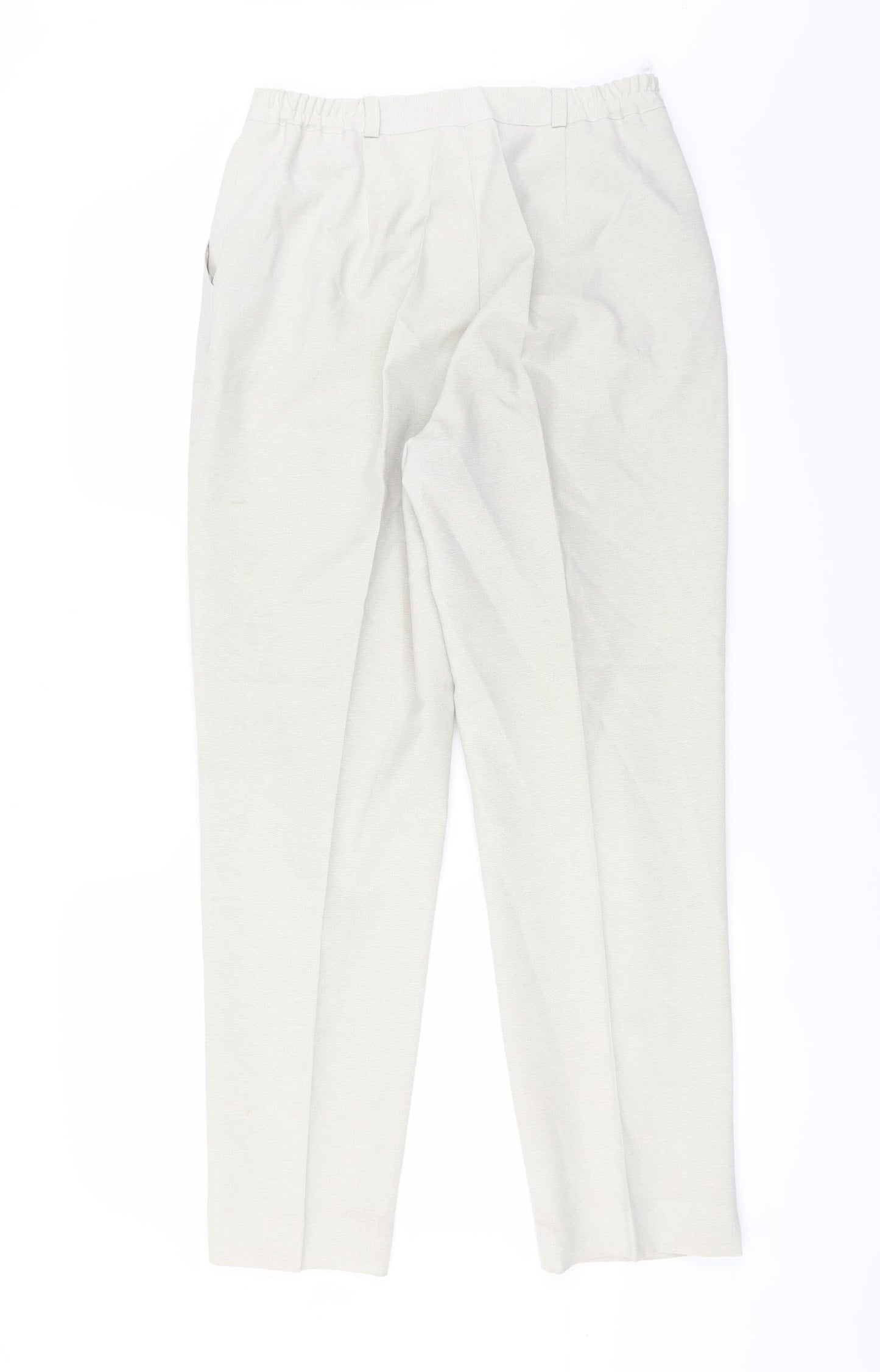 Womens UK Size 12 Le Bon Marché Regular Fit  Beige Trousers