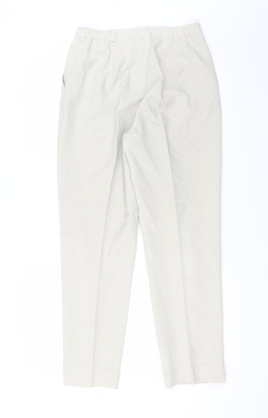 Womens UK Size 12 Le Bon Marché Regular Fit  Beige Trousers