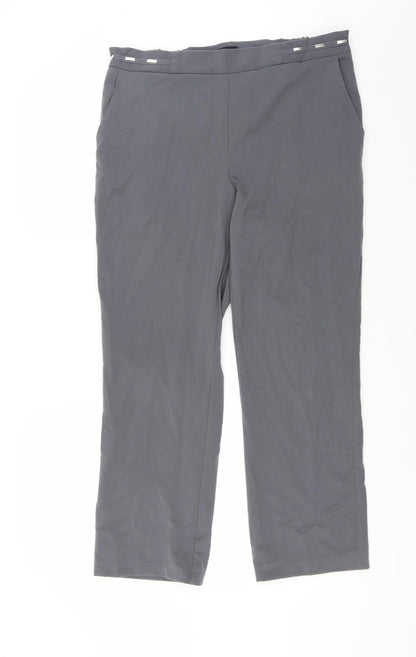 Womens UK Size 14 Anna Rose Regular Fit  Grey Trousers