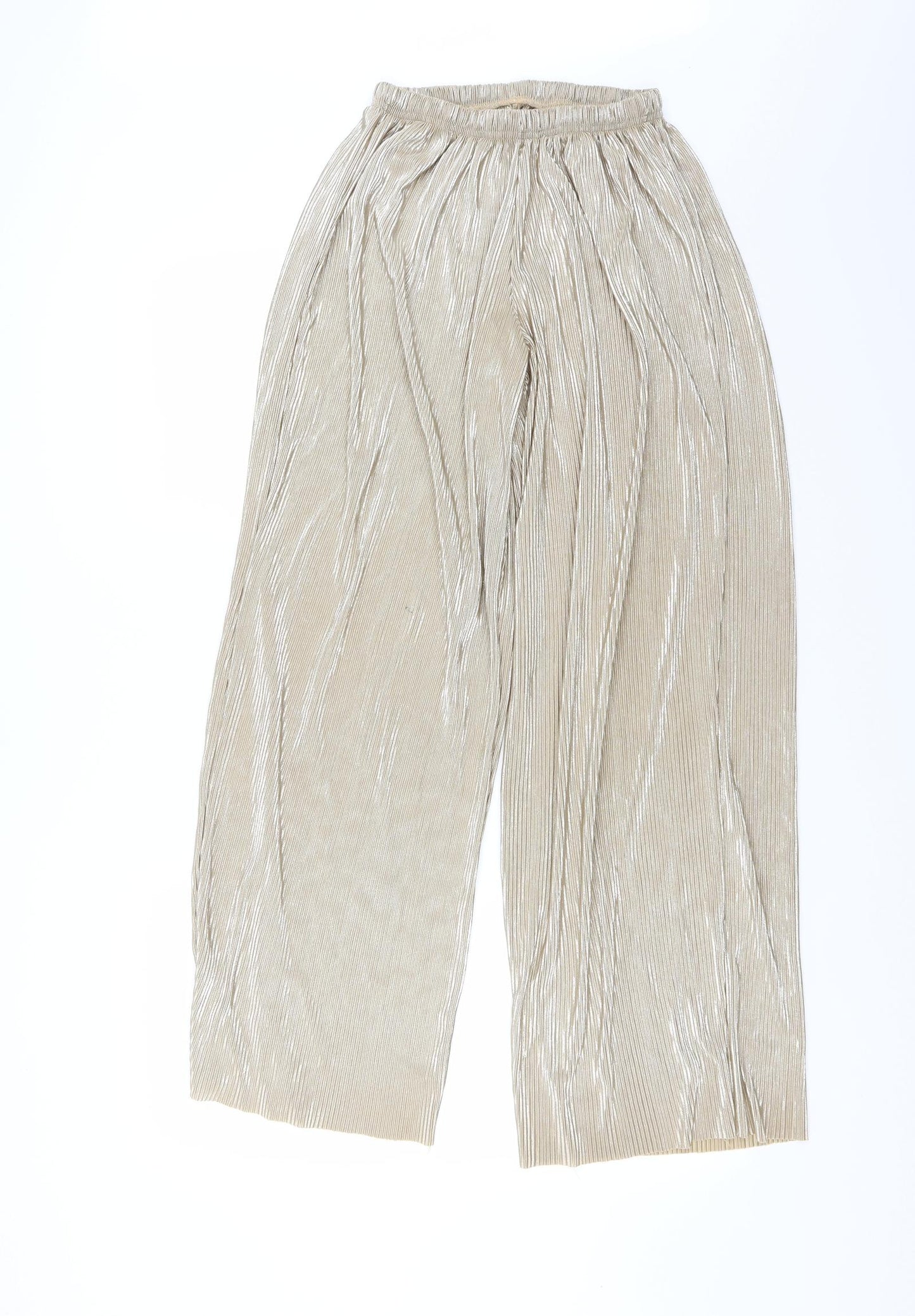 Tesco Womens Gold   Trousers  Size 8 L32 in