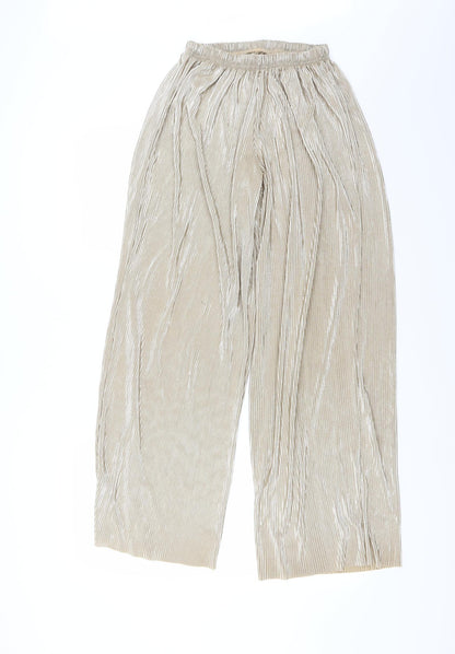 Tesco Womens Gold   Trousers  Size 8 L32 in