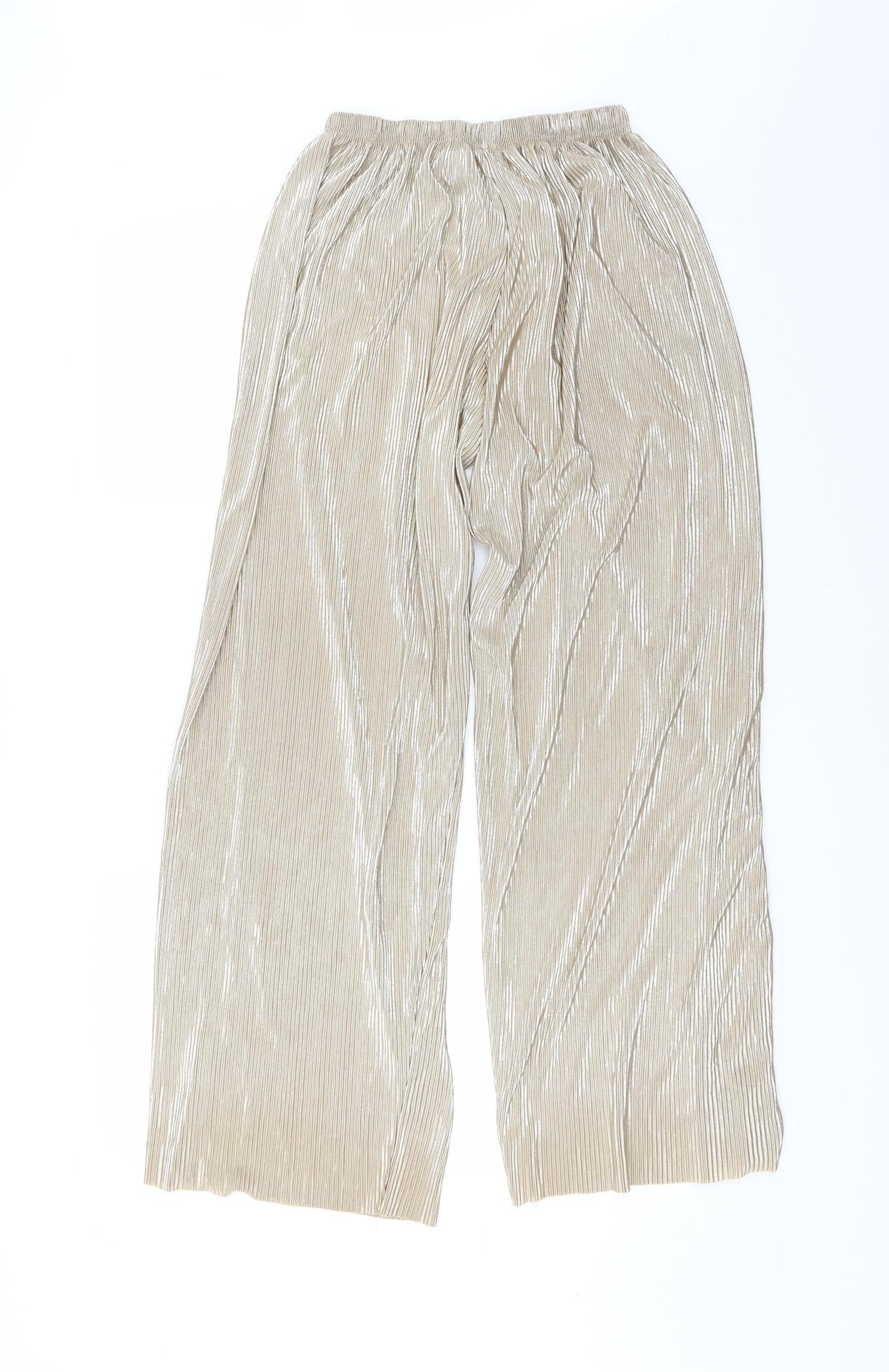 Tesco Womens Gold   Trousers  Size 8 L32 in