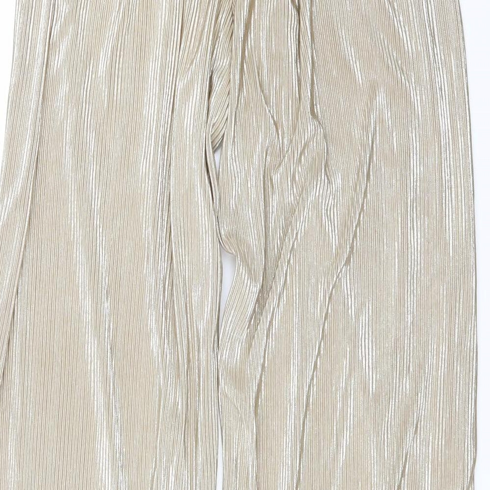 Tesco Womens Gold   Trousers  Size 8 L32 in