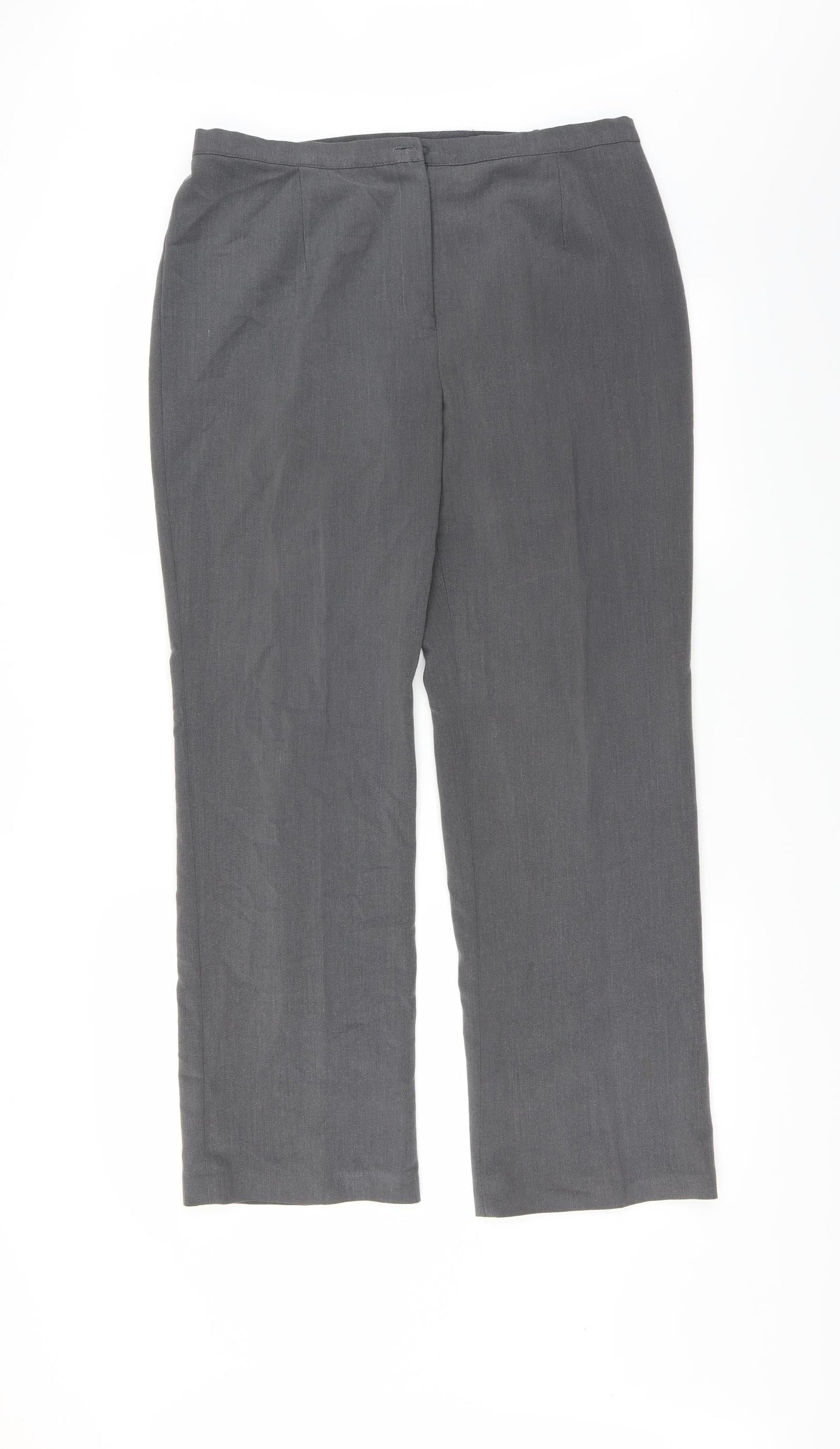 Womens UK Size 16 BASSINI Regular Fit  Grey Trousers