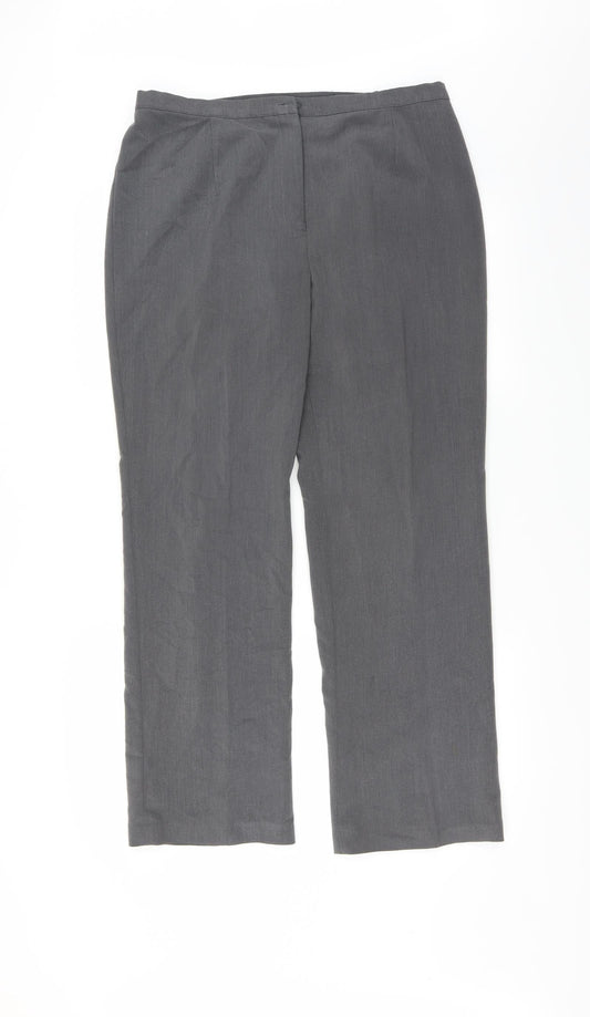 BASSINI Womens Grey   Trousers  Size 16 L29 in