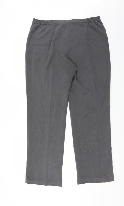 Womens UK Size 16 BASSINI Regular Fit  Grey Trousers