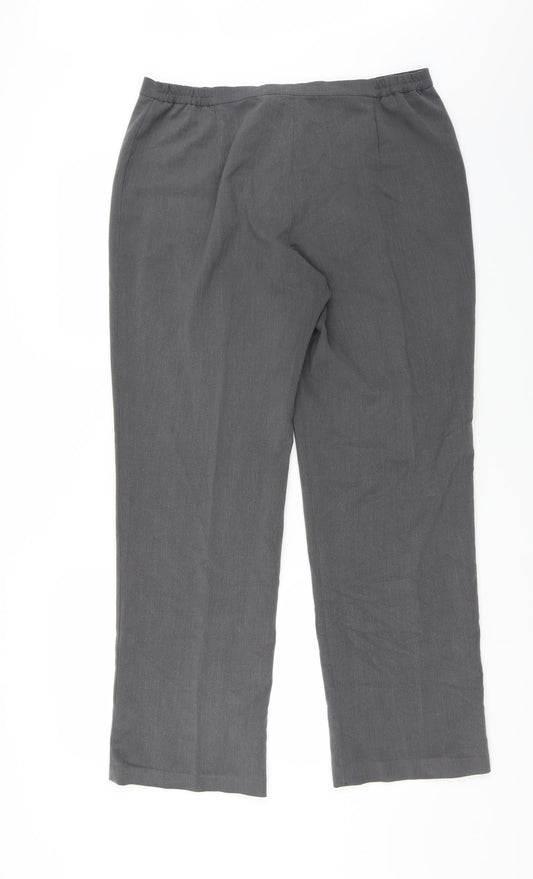 BASSINI Womens Grey   Trousers  Size 16 L29 in