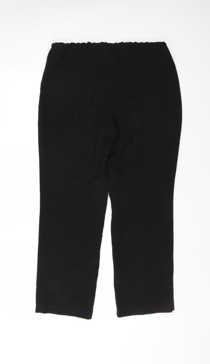 Womens UK Size 12 Classic Regular Fit  Black Trousers