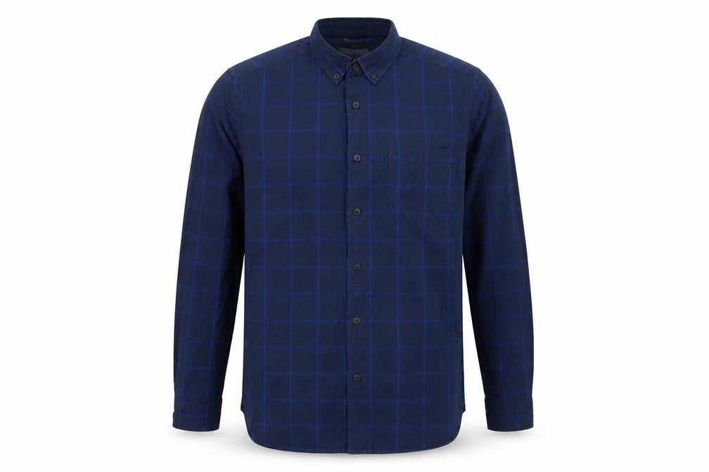 Mens UK Size S H&M Blue  Button-Up Long Sleeve Casual Shirt