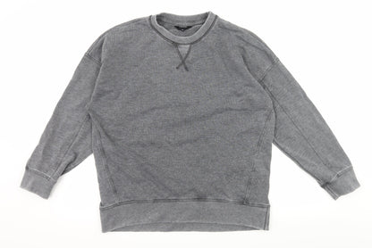 New Look Womens Grey  Jersey Pullover Sweatshirt Size 10