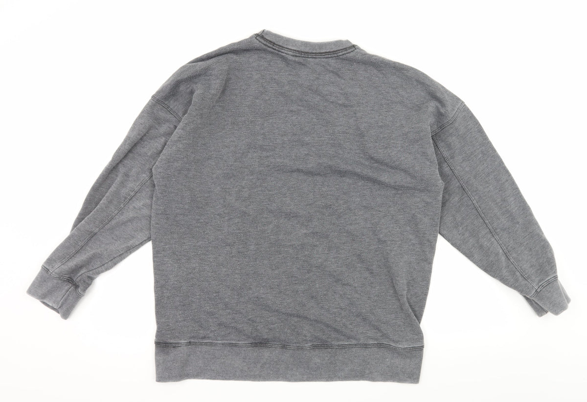 New Look Womens Grey  Jersey Pullover Sweatshirt Size 10