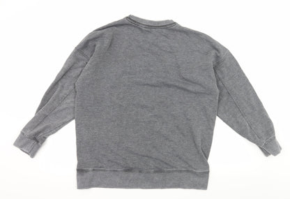 New Look Womens Grey  Jersey Pullover Sweatshirt Size 10