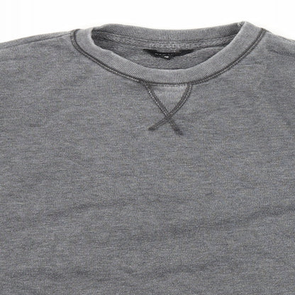 New Look Womens Grey  Jersey Pullover Sweatshirt Size 10