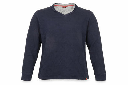 D555 Mens Blue  Jersey Pullover Sweatshirt Size M