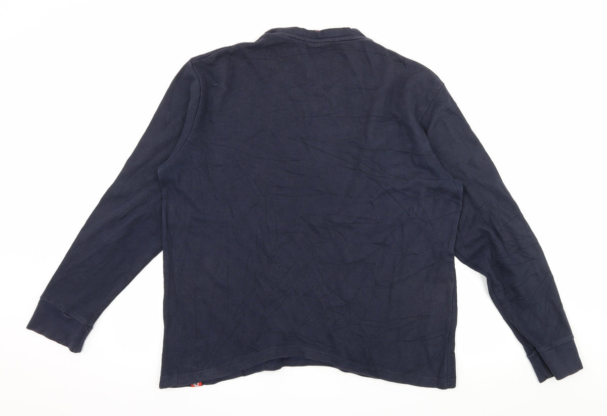 D555 Mens Blue  Jersey Pullover Sweatshirt Size M