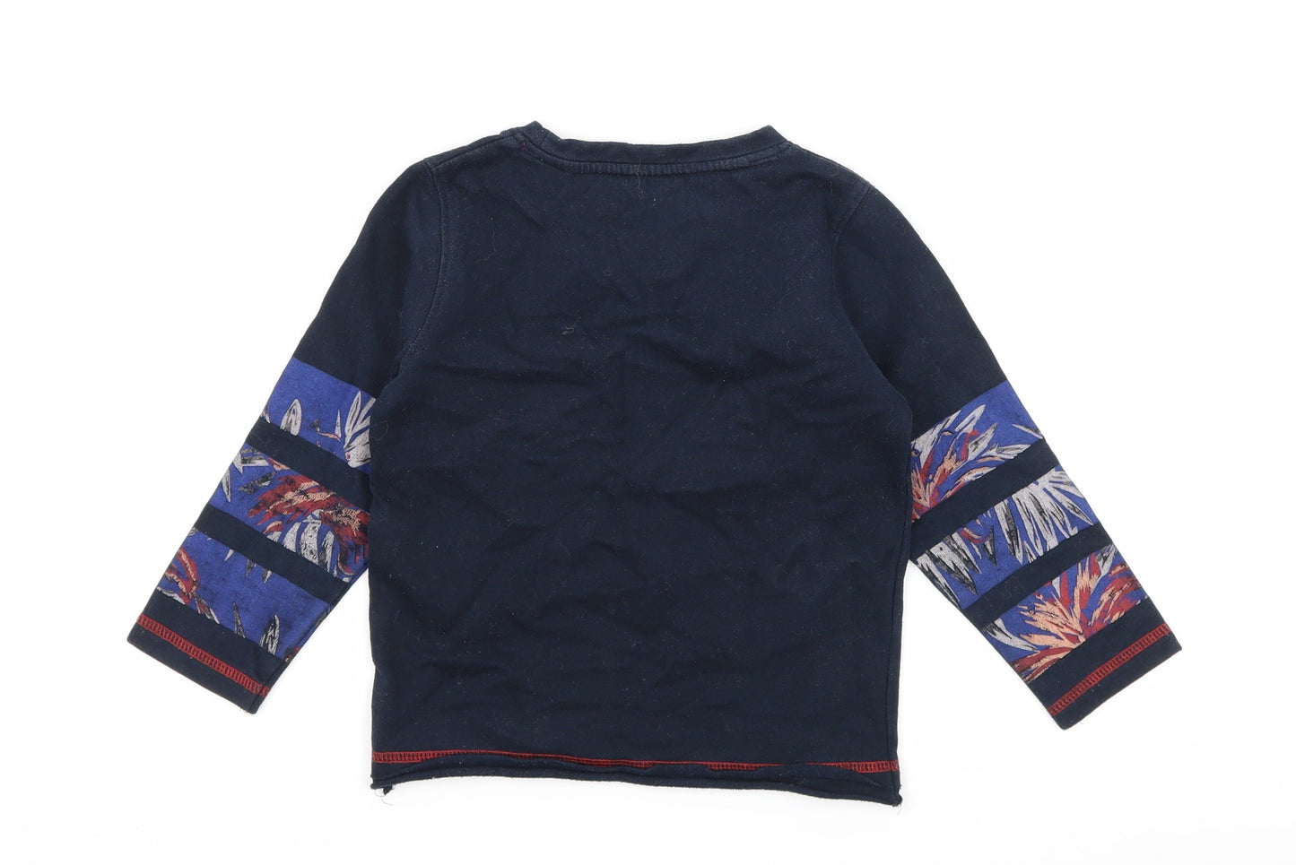 Pepito Boys Blue  Jersey Pullover Sweatshirt Size 3-4 Years  - Palm Leaf