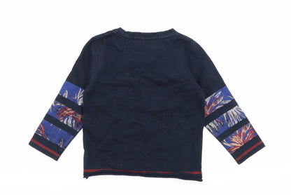 Pepito Boys Blue  Jersey Pullover Sweatshirt Size 3-4 Years  - Palm Leaf