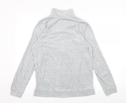 Avenue Womens Grey  Jersey Full Zip Sweatshirt Size 12