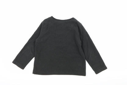 Primark Boys Grey  Fleece  Pyjama Top Size 3-4 Years  - Boss Level
