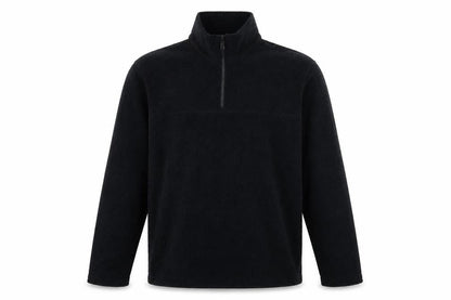 Trader Mens Black  Fleece Pullover Sweatshirt Size S