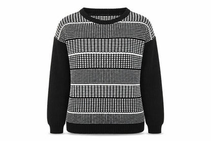 Papaya Womens Black Check Knit Pullover Jumper Size 10