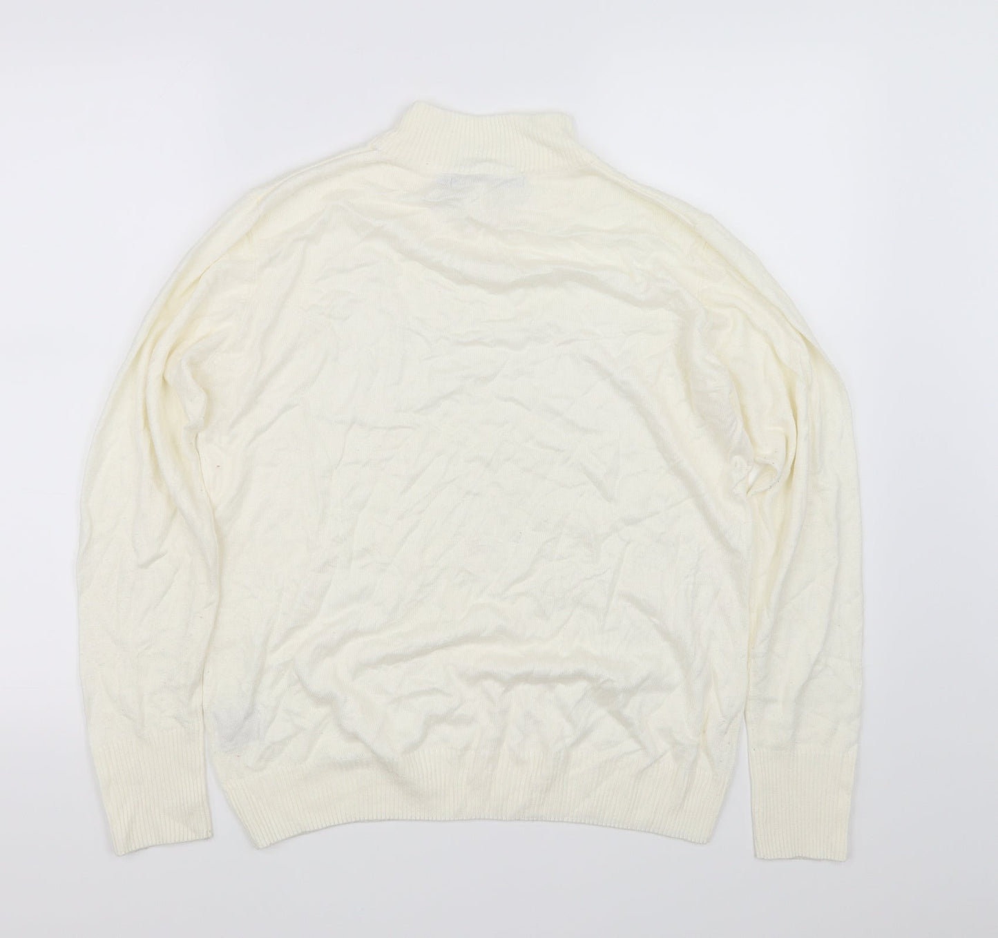 EWM Womens White   Cardigan Jumper Size M
