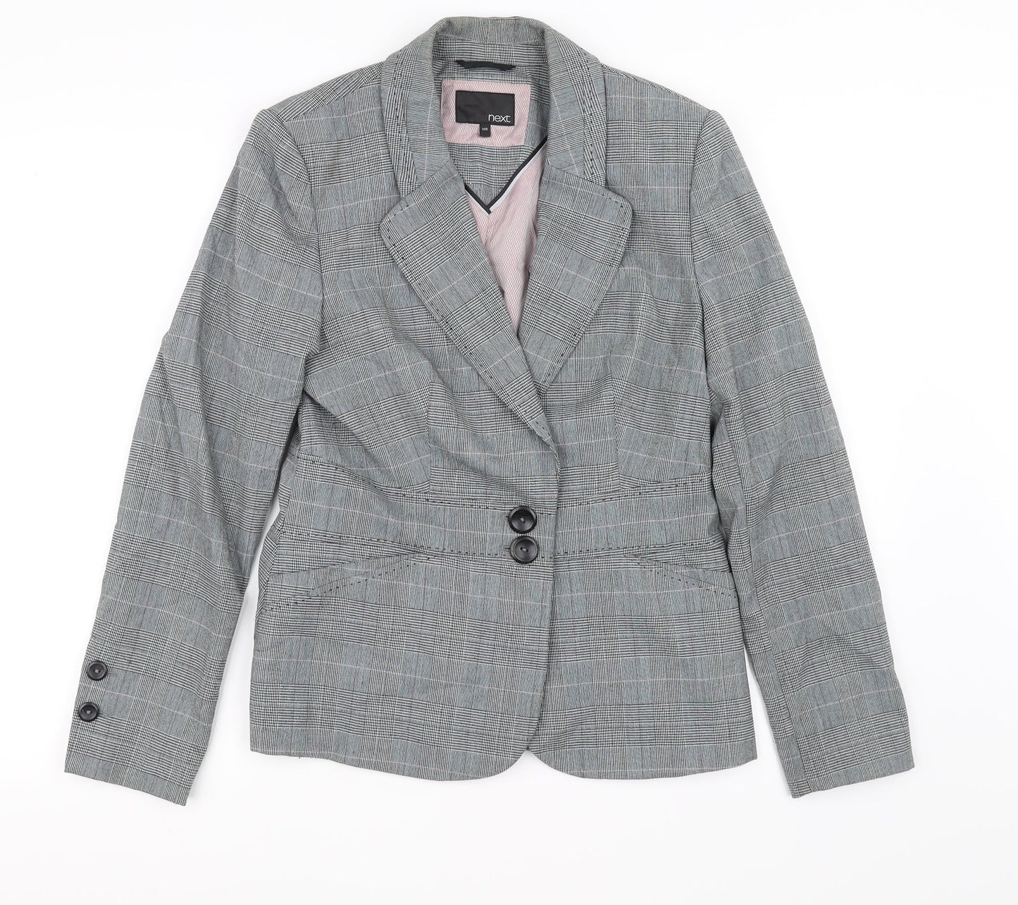 NEXT Womens Grey Check  Jacket Blazer Size 10