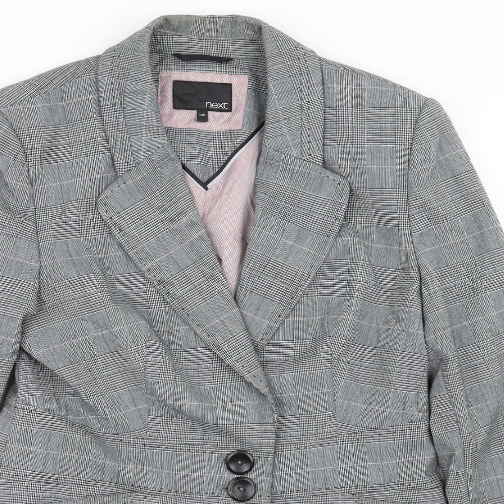 NEXT Womens Grey Check  Jacket Blazer Size 10