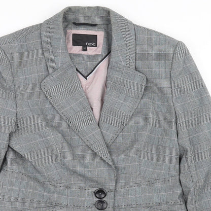 NEXT Womens Grey Check  Jacket Blazer Size 10