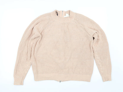 H&M Womens Pink   Full Zip Jumper Size 10